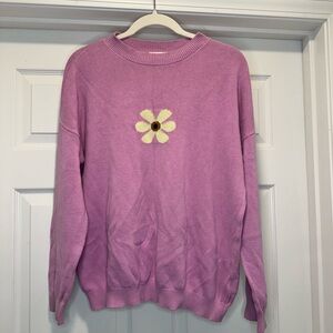 Pink Flower Sweater
